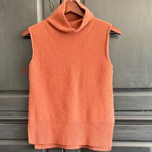 Cozy Sleeveless brown 100% cashmere sleeveless Sweater